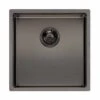 Reginox Miami 1 Bowl Integrated Sink - Gun Metal - MIAMI 40X40 GUNMETAL -Kitchen Shop miami40x40gunmetal