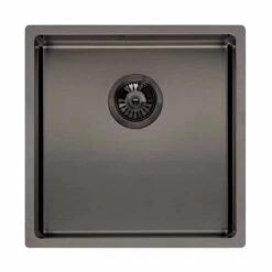 Reginox Miami 1 Bowl Integrated Sink - Gun Metal - MIAMI 40X40 GUNMETAL