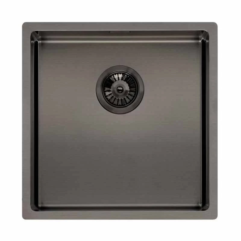 Reginox Miami 1 Bowl Integrated Sink - Gun Metal - MIAMI 40X40 GUNMETAL 3 Reginox Miami 1 Bowl Integrated Sink - Gun Metal - MIAMI 40X40 GUNMETAL
