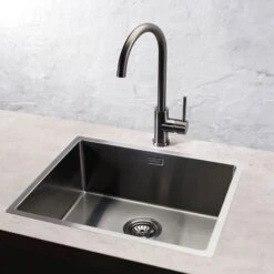 Reginox Miami 1 Bowl Integrated Sink - Gun Metal - MIAMI 50X40 GUNMETAL
