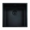 Reginox New York 1 Bowl Integrated Sink - Jet Black - NEW YORK 40X40 JB -Kitchen Shop n e newyork40x40jb