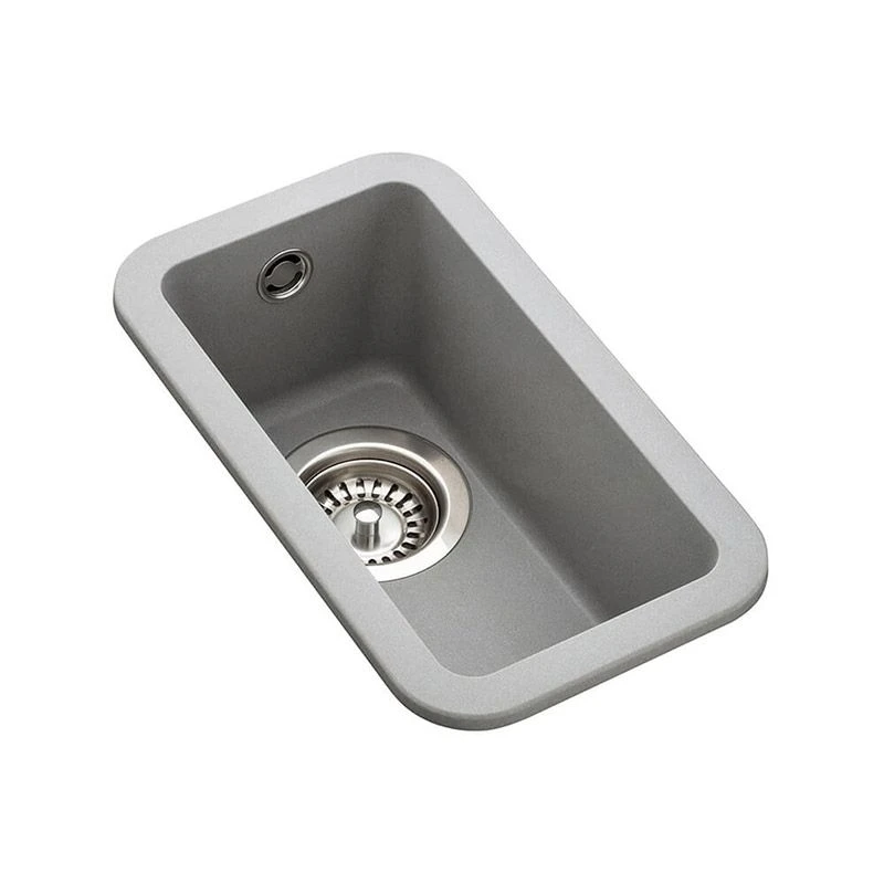 Rangemaster Paragon Compact 0.5 Bowl Igneous Granite Kitchen Sink - Dove Grey - PAR1632DG/ 3 Rangemaster Paragon Compact 0.5 Bowl Igneous Granite Kitchen Sink - Dove Grey - PAR1632DG/
