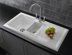 Reginox Regi-Ceramic 1.5 Bowl Kitchen Sink Including Waste - White - RL 301 CW -Kitchen Shop rl301cw.2