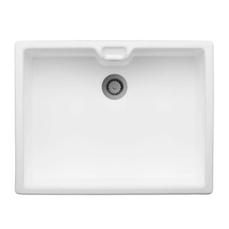 Thomas Denby Norfolk 1 Bowl Ceramic Traditional Sink - White - TNO600 4 Thomas Denby Norfolk 1 Bowl Ceramic Traditional Sink - White - TNO600 - Image 2