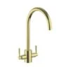 Rangemaster Aquatrend Dual Lever Monobloc Kitchen Tap - Brushed Brass - TRE1BB/ -Kitchen Shop t r tre1bb