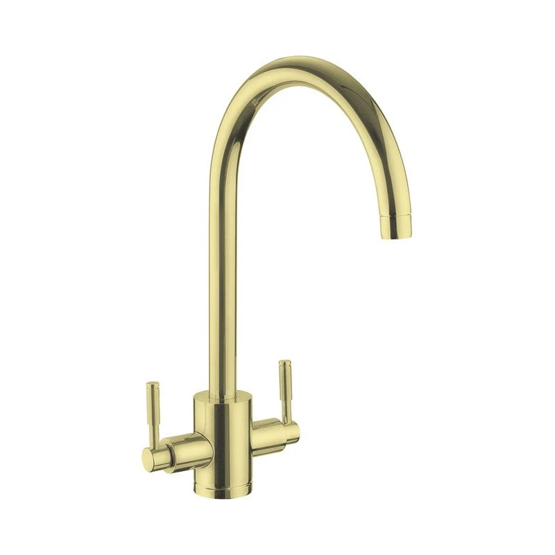 Rangemaster Aquatrend Dual Lever Monobloc Kitchen Tap - Brushed Brass - TRE1BB/ 3 Rangemaster Aquatrend Dual Lever Monobloc Kitchen Tap - Brushed Brass - TRE1BB/