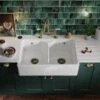 Thomas Denby Tudor Ceramic Double Bowl Belfast Kitchen Sink - White - TTU800 1 Thomas Denby Tudor Ceramic Double Bowl Belfast Kitchen Sink - White - TTU800 -Kitchen Shop t t ttu800