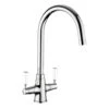 Rangemaster Aquaclassic 2 Dual Lever Monobloc Kitchen Tap - Chrome / White - TAC2CM/WH -Kitchen Shop tac2cmwh