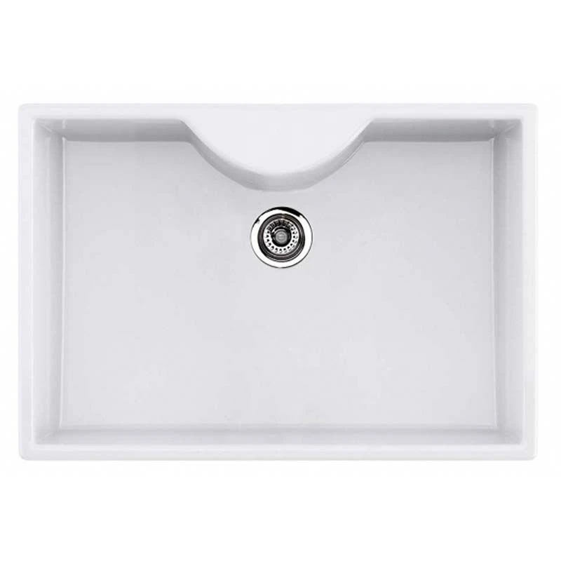Thomas Denby Legacy 1 Bowl Ceramic Kitchen Sink With Tap Ledge - White - LEG600T 4 Thomas Denby Legacy 1 Bowl Ceramic Kitchen Sink With Tap Ledge - White - LEG600T - Image 2