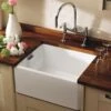 Thomas Denby Vintage 1 Bowl Ceramic Belfast Kitchen Sink - White - VIN600 -Kitchen Shop v i vin600