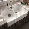 Thomas Denby Vintage 1 Bowl Ceramic Double Bowl Kitchen Sink - White - VIN800 -Kitchen Shop v i vin800