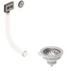 Thomas Denby 1x 90mm Kitchen Sink Waste With Universal Overflow - WKIT1 -Kitchen Shop wkit1 1